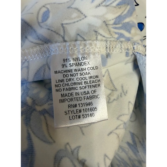 Jude Connally Women's Blue Floral Print Tunic Dress‎ Size L Bell Sleeves - Picture 4 of 5